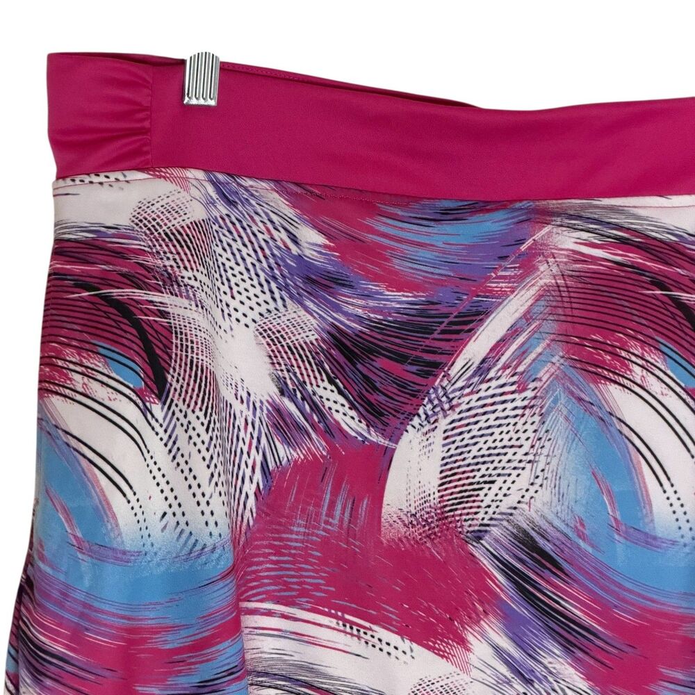 PGA Tour Womens Golf Skort Skirt Geometric Abstract Pink Blue XL bv - Picture 2 of 6
